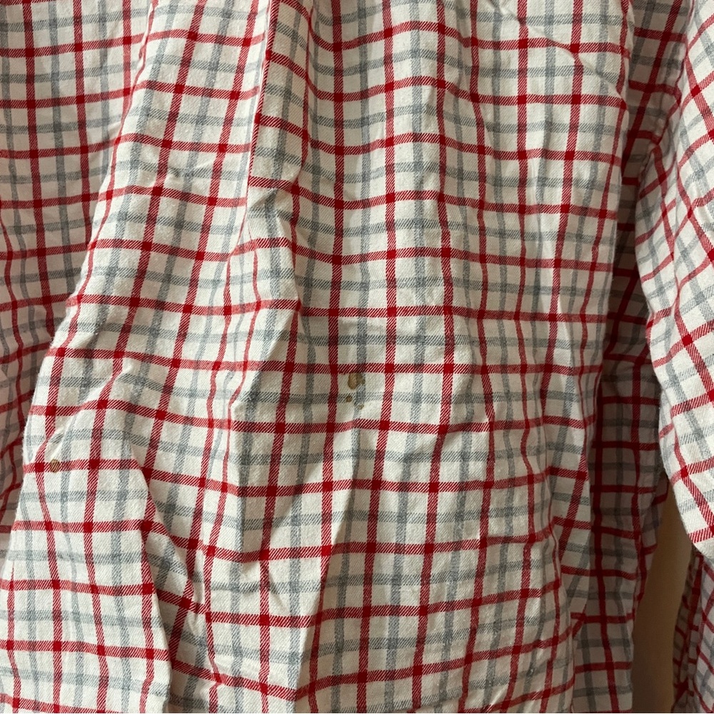 Vintage Ralph Lauren Polo Jeans Co. Men's Red and White Checkered Shirt - Picture 5 of 5